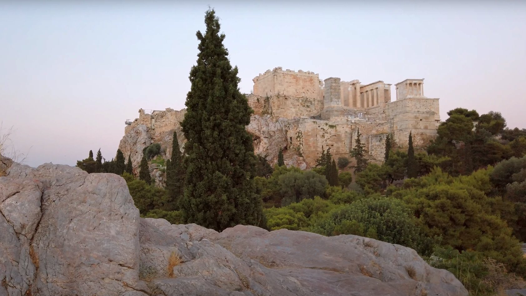 Monastiraki square to Acropolis hill walk in Athens, Greece