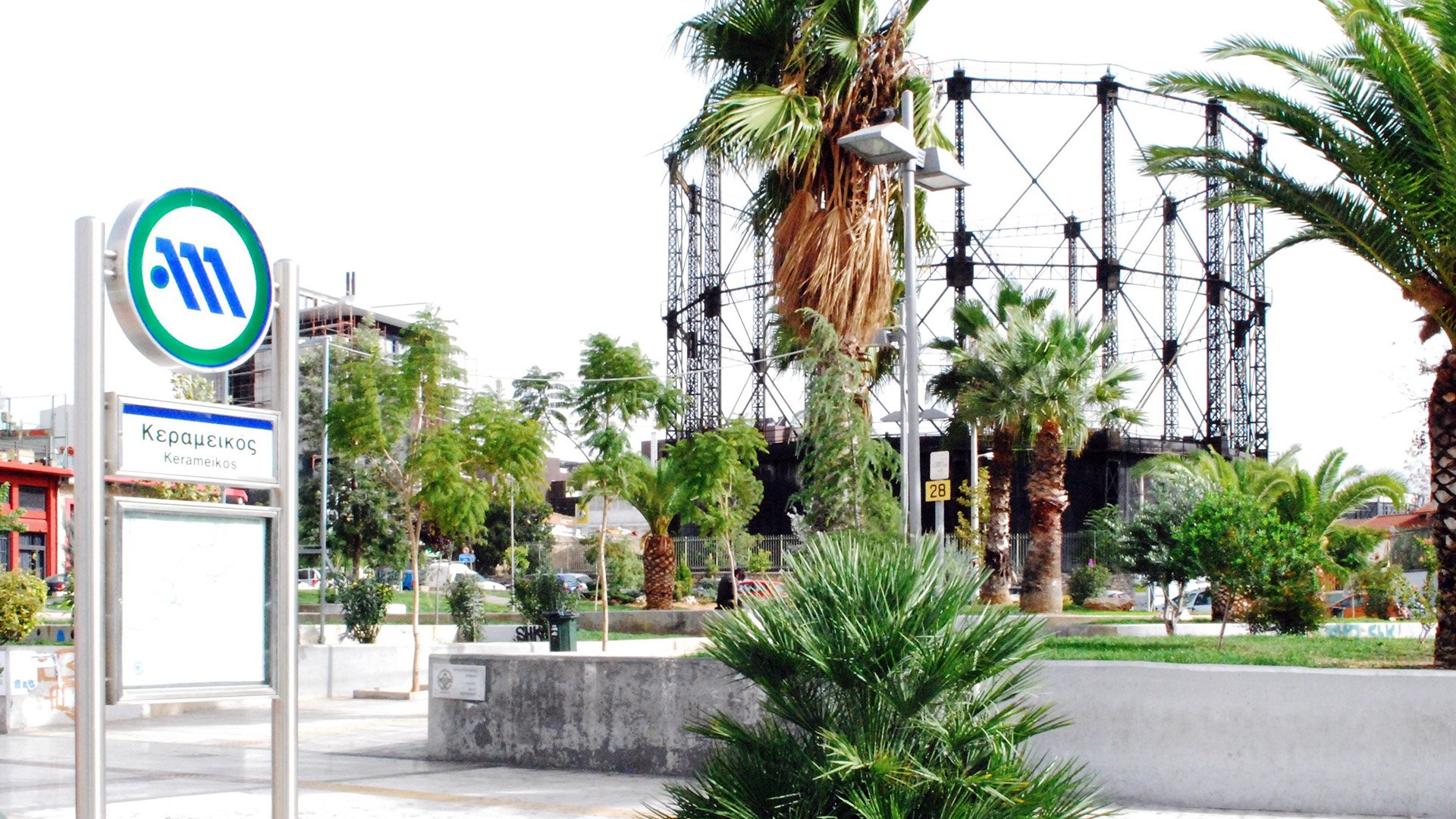 Gazi square walk in Athens, Greece